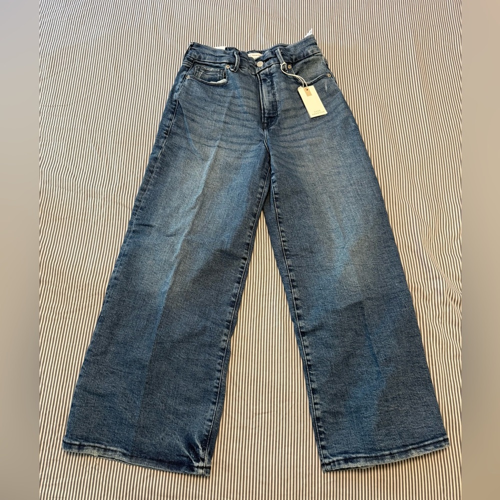 NWT Good American Palazzo Crop Jeans